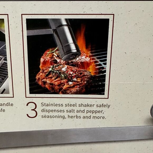 Parini Stainless Steel Barbeque hot dog roller & Salt and Pepper Shaker Grilling - Picture 12 of 16